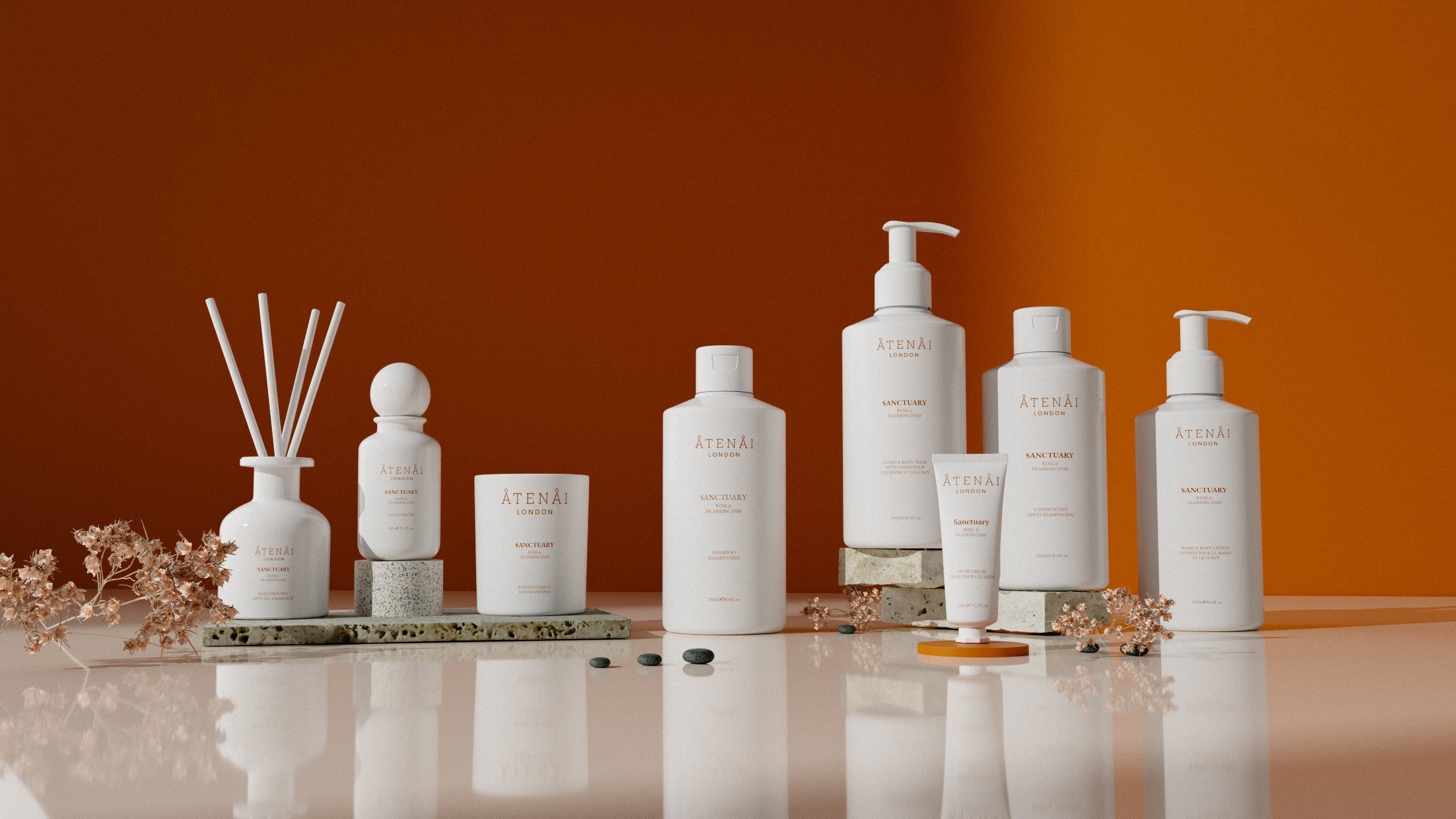 The Sanctuary Collection - The Fragrance That Builds a World Rose & Frankincense · Nourishing & Uplifting