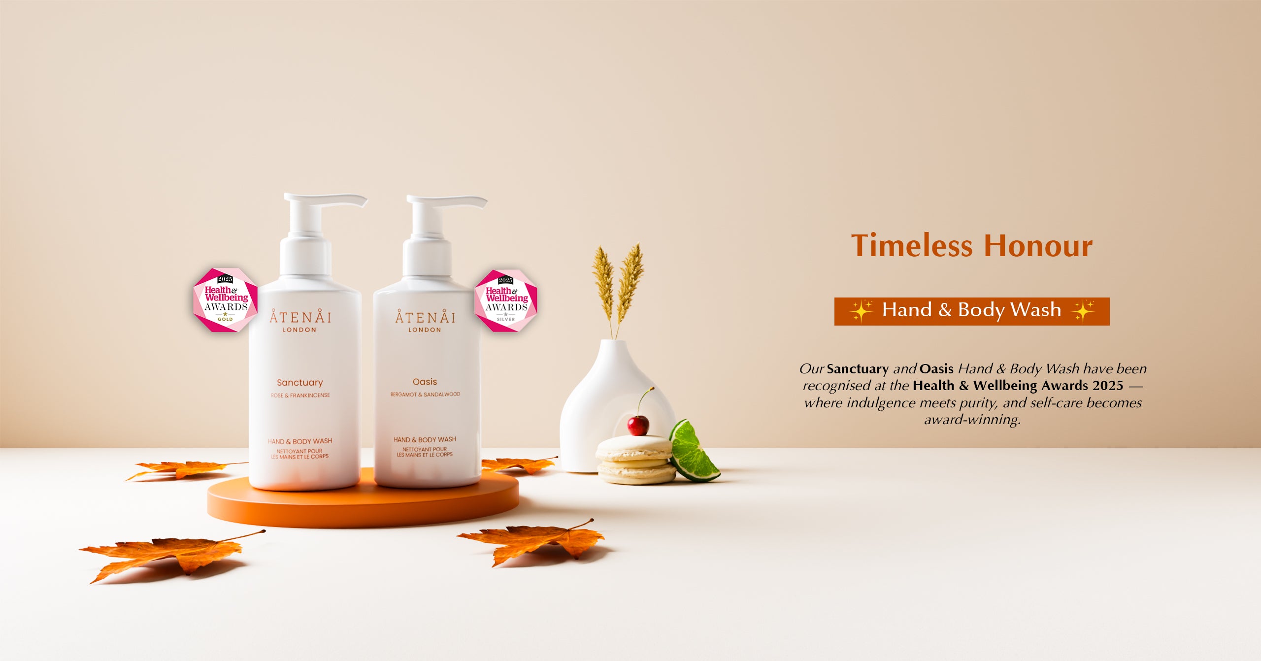 Health & Wellbeing Award 2025 winner hand & body lotion; luxury skincare